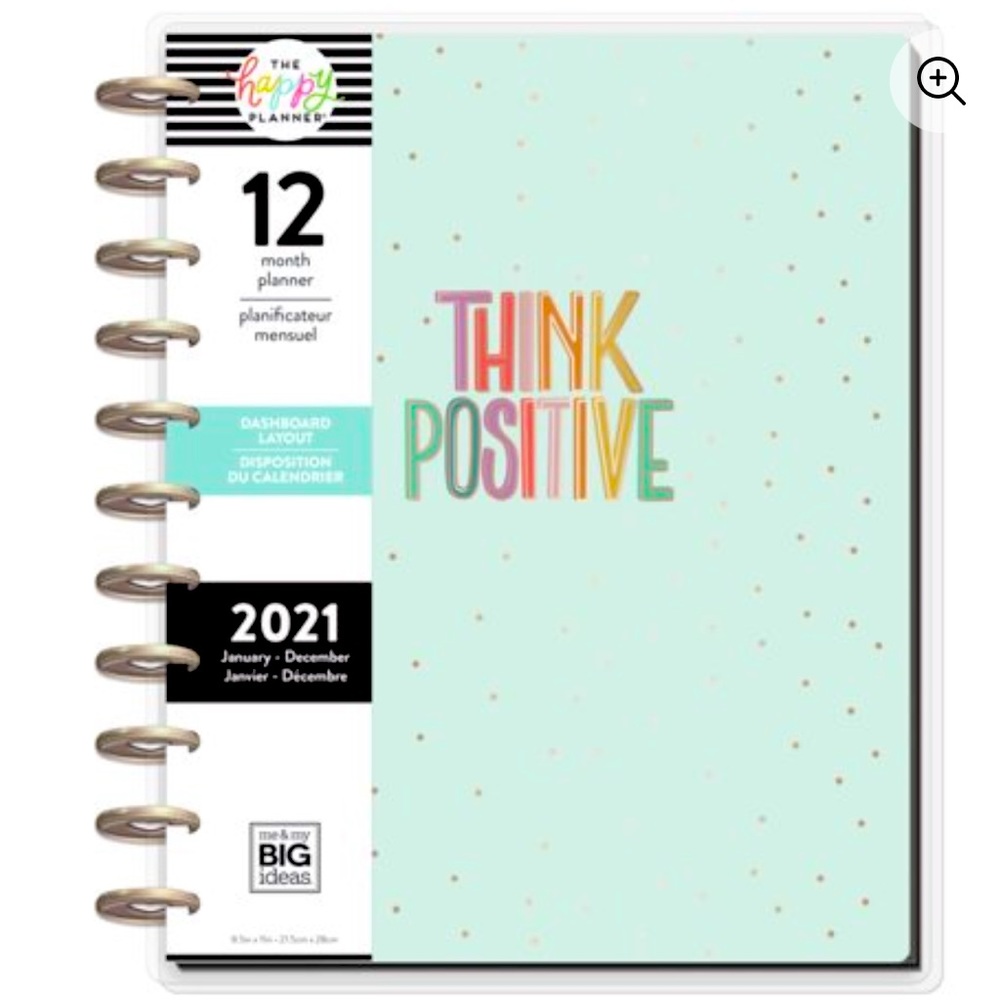 2021 the big “Think Positive” happy planner